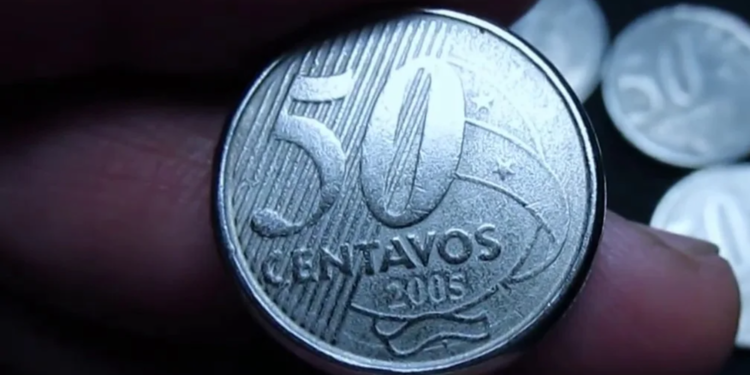 Moeda de 50 Centavos - Créditos: Portal 6